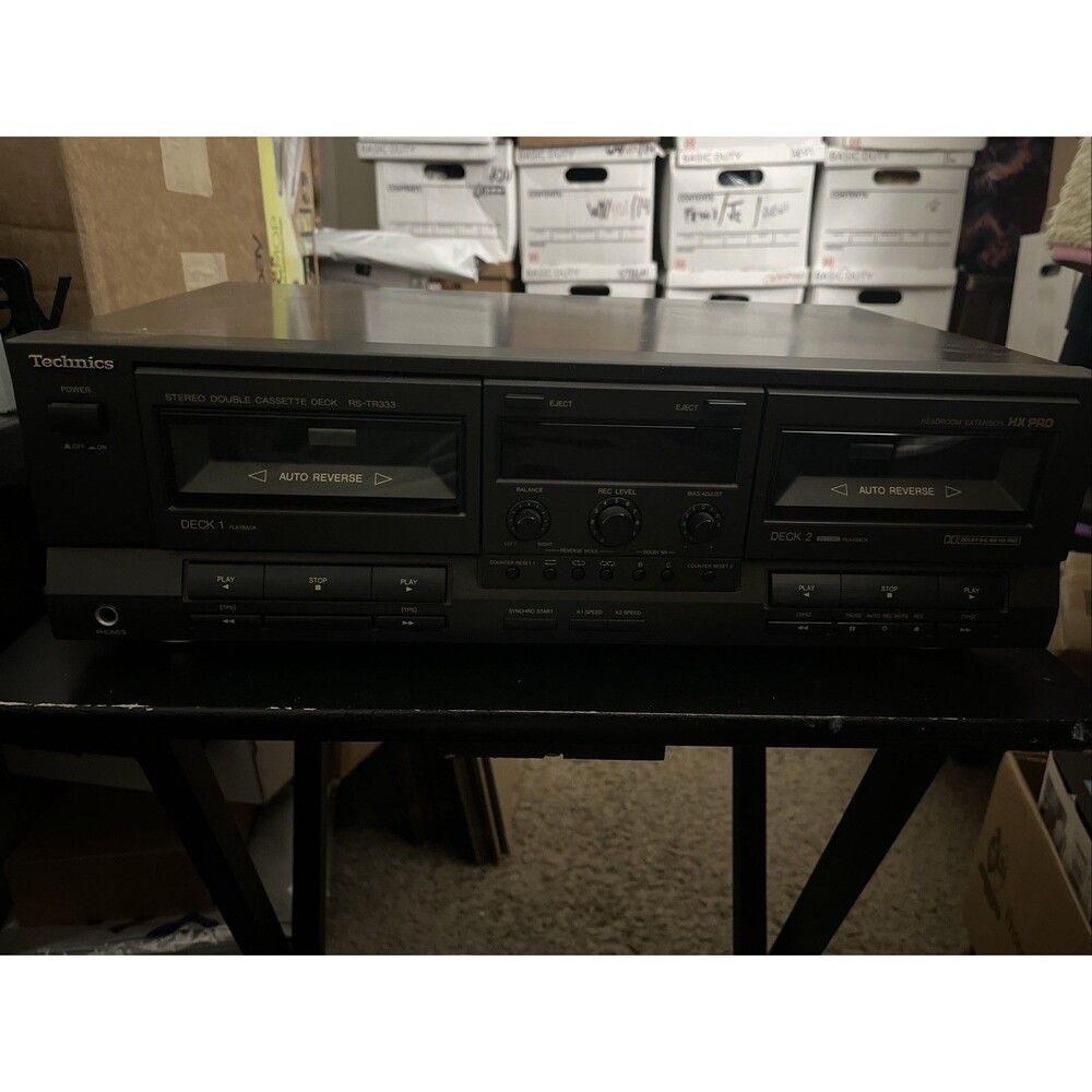 Technics Cassette player RS-TR333 HX-PRO Dual Auto Reverse Double Deck